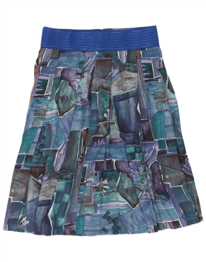 Vintage Damen A-Linie Rock W26 Kleines mehrfarbiges Patchwork