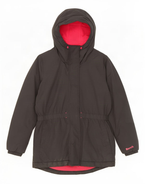 Bench Mädchen-Parka mit Kapuze, 11–12 Jahre, schwarzes Polyester
