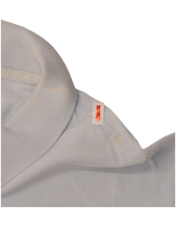 LACOSTE Herren Poloshirt Größe 7 2XL Blaue Baumwolle