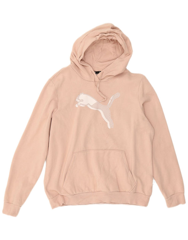 Puma Womens Graphic Hoodie Pullover UK 18 XL Rosa Baumwolle