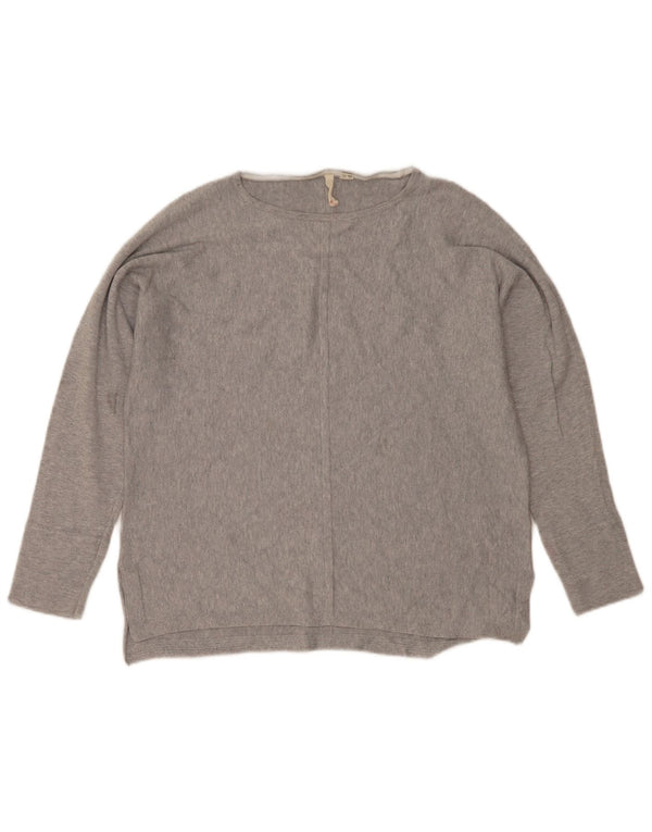 White Stuff Damen-Pullover mit U-Boot-Ausschnitt, Gr. 40, Größe L, Grau meliert