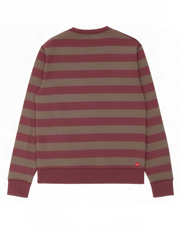 Levi's Herren-Sweatshirt-Pullover aus mittelblauer, gestreifter Baumwolle
