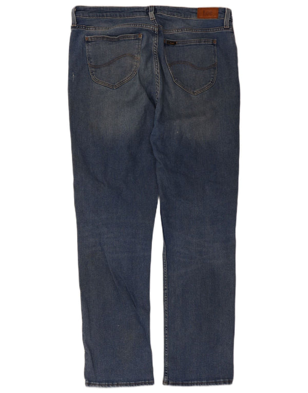Lee Womens Boyfriend Straight Jeans W31 L33 Blue Cotton