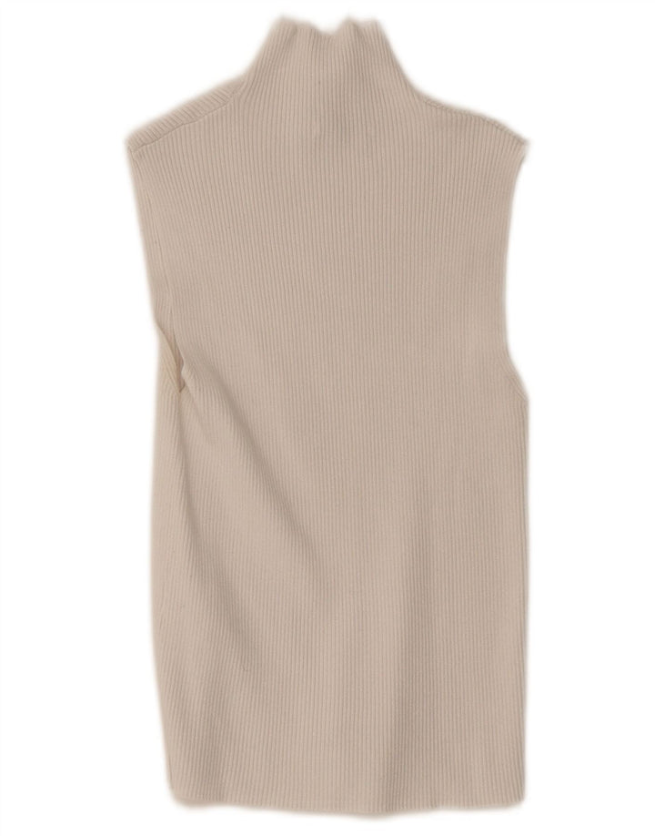 Zara Damen Weste Top UK 8 Small Weiße Viskose