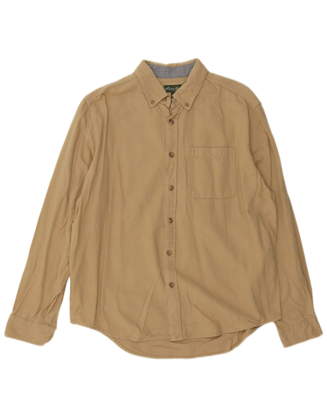 EDDIE BAUER Herrenhemd Große Beige Baumwolle