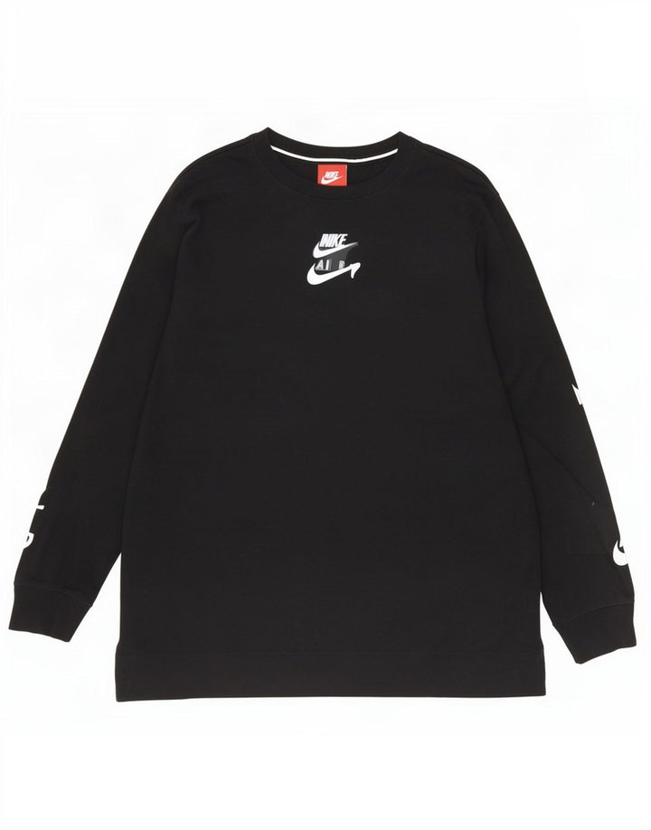 Nike Herren Graphic Top Langarm Large Schwarz