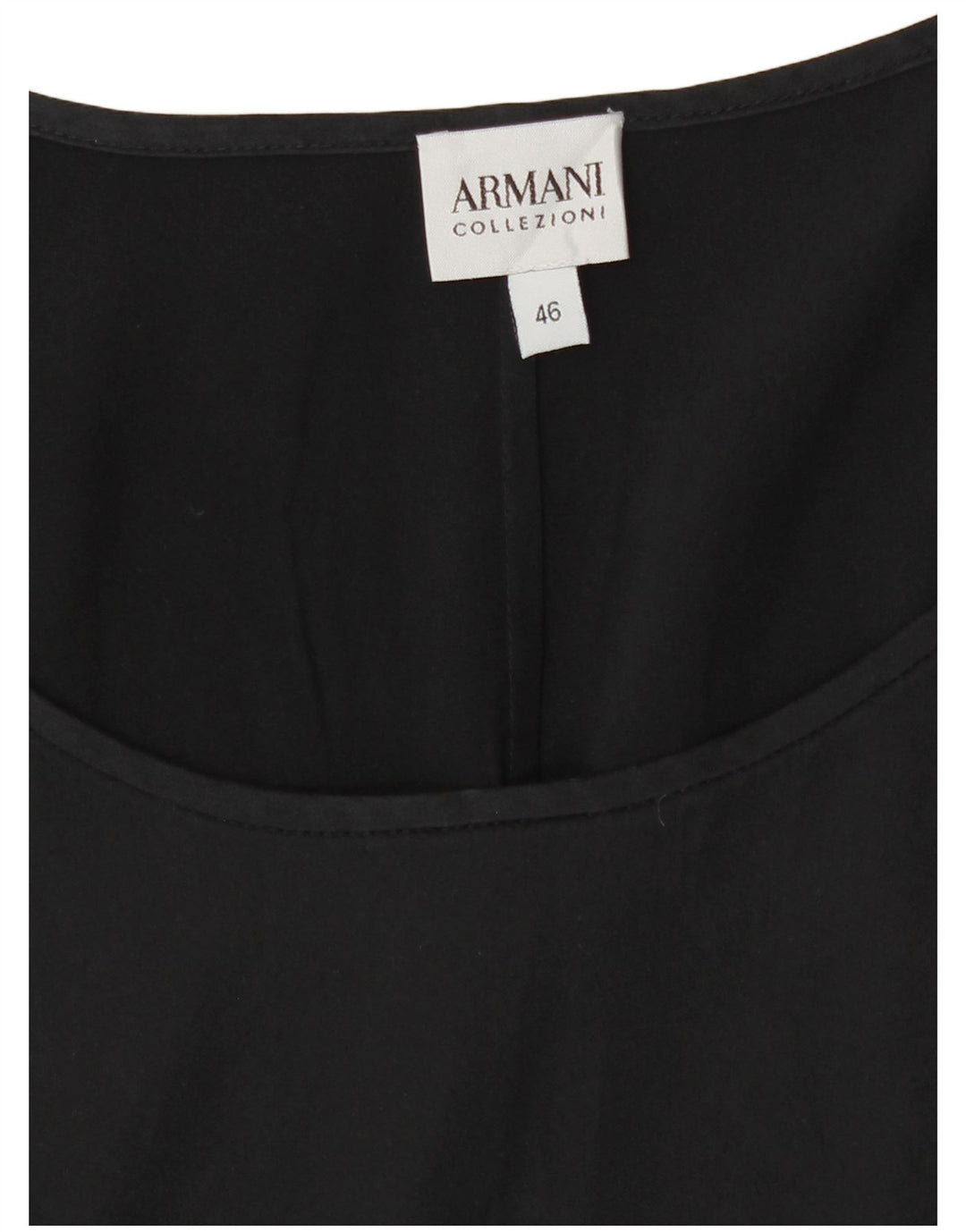 Armani Collezioni Damen ärmelloses Blusenoberteil IT 46 Large Schwarz