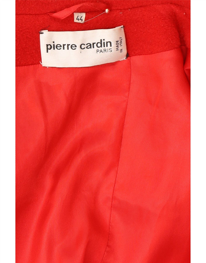 PIERRE CARDIN Womens Double Breasted Coat IT 44 Medium Red