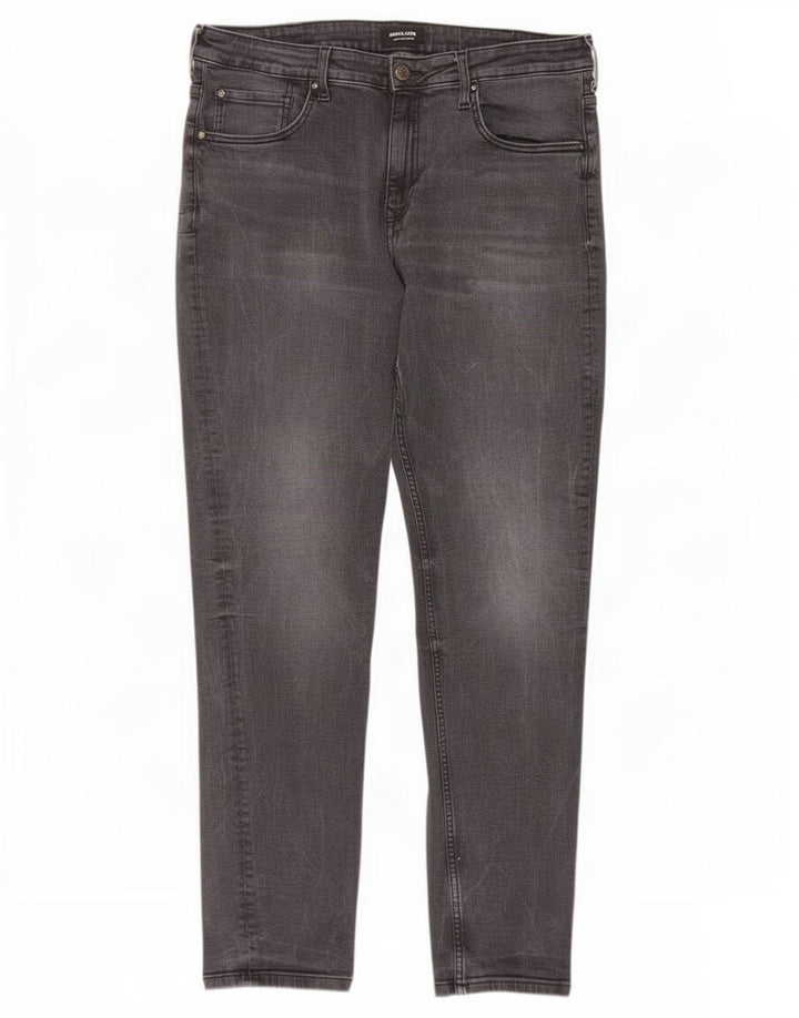 Jack & Jones Herren Slim Jeans W36 L34 Graue Baumwolle