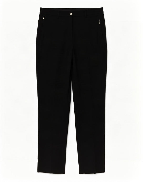 Marks & Spencer Damen-Freizeithose mit hoher Taille, UK 12, M, W32, L32, Schwarz