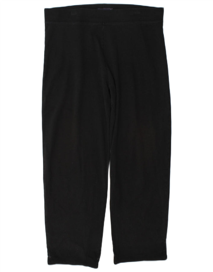 Marks & Spencer Kurze Damen-Leggings, UK 16, Größe L, Schwarz, Baumwolle