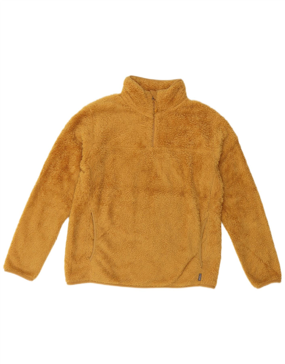 Eddie Bauer Damen-Fleecepullover mit Reißverschluss am Hals, Gr. 10, Größe S, Gelb, Polyester