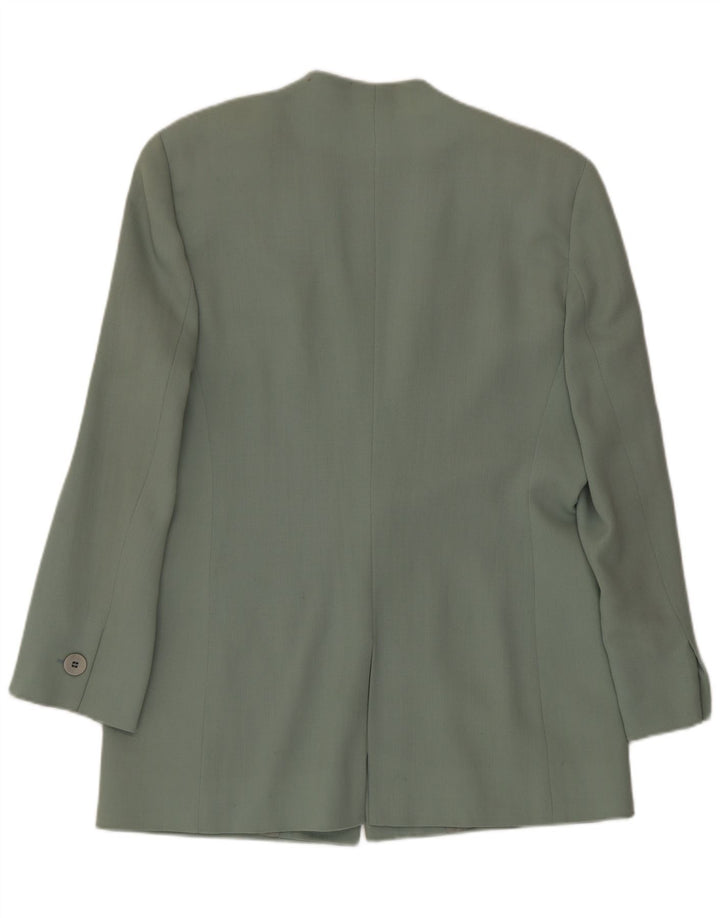 MANI Damen 2-Knopf-Blazerjacke IT 44 Mittelgrüne Schurwolle