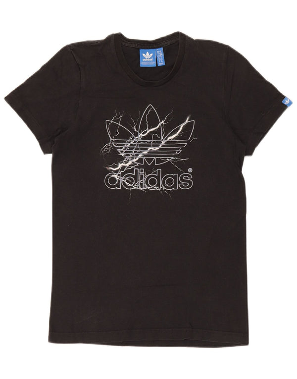 Adidas Herren Grafik T-Shirt Top XS Schwarz Baumwolle