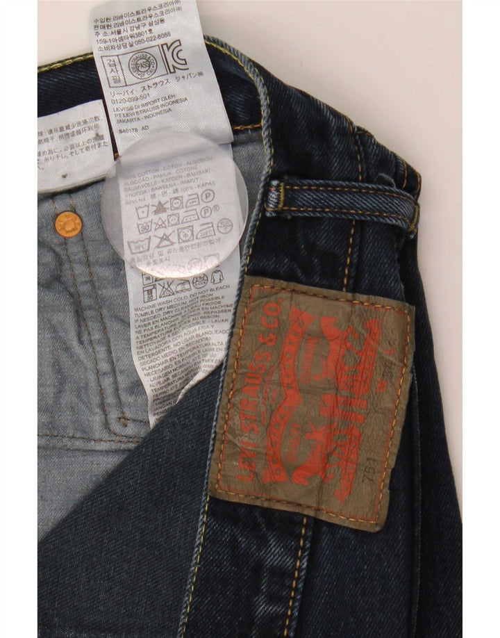 Levi's Herren 751 Straight Jeans W34 L32 Marineblaue Baumwolle
