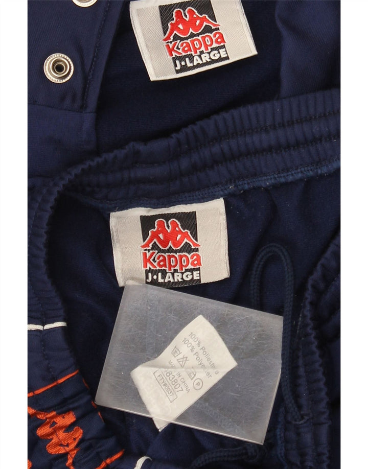 Kappa Jungen-Trainingsanzug mit Grafik, 9–10 Jahre, groß, marineblaues Polyester