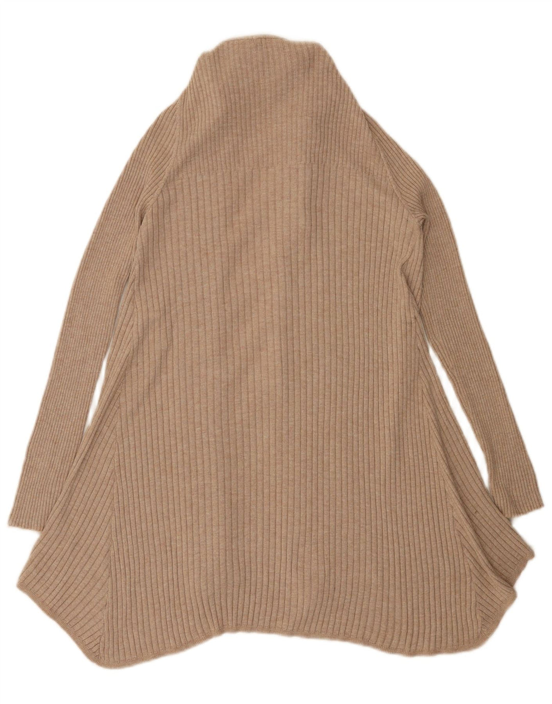 Marks & Spencer Damen Longline Open Cardigan Pullover UK 14 Mittelbeige