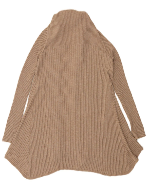 Marks & Spencer Damen Longline Open Cardigan Pullover UK 14 Mittelbeige