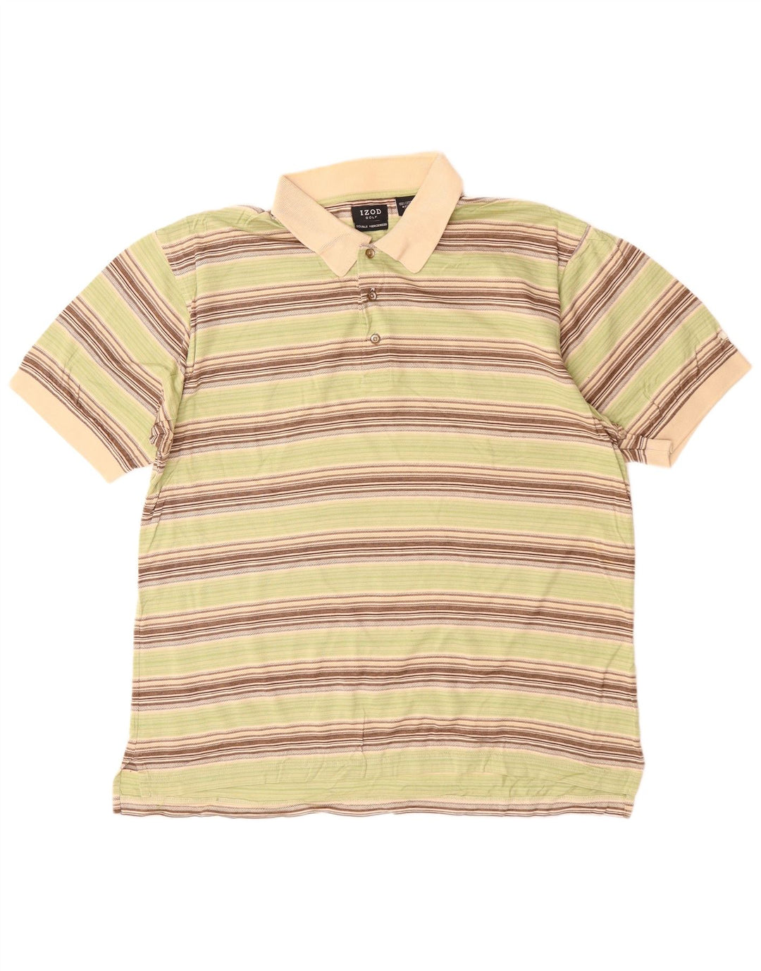 IZOD Herren-Poloshirt, groß, grau gestreift, Baumwolle