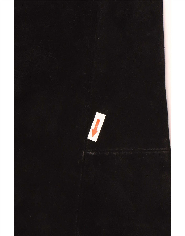 Sisley Herren Wildlederjacke UK 38 Mittelschwarzes Leder