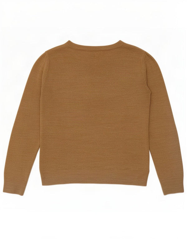 Marks & Spencer Damen-Pullover mit U-Boot-Ausschnitt, Gr. 8, Beige, Acryl