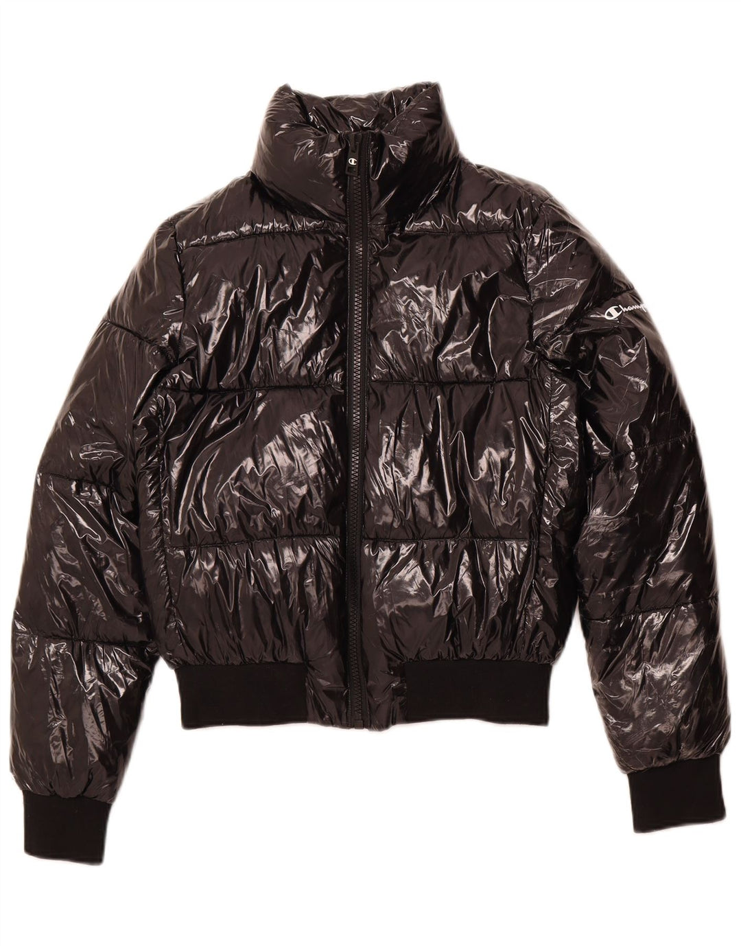 CHAMPION Damen Übergroße wattierte Jacke UK 6 XS Schwarz