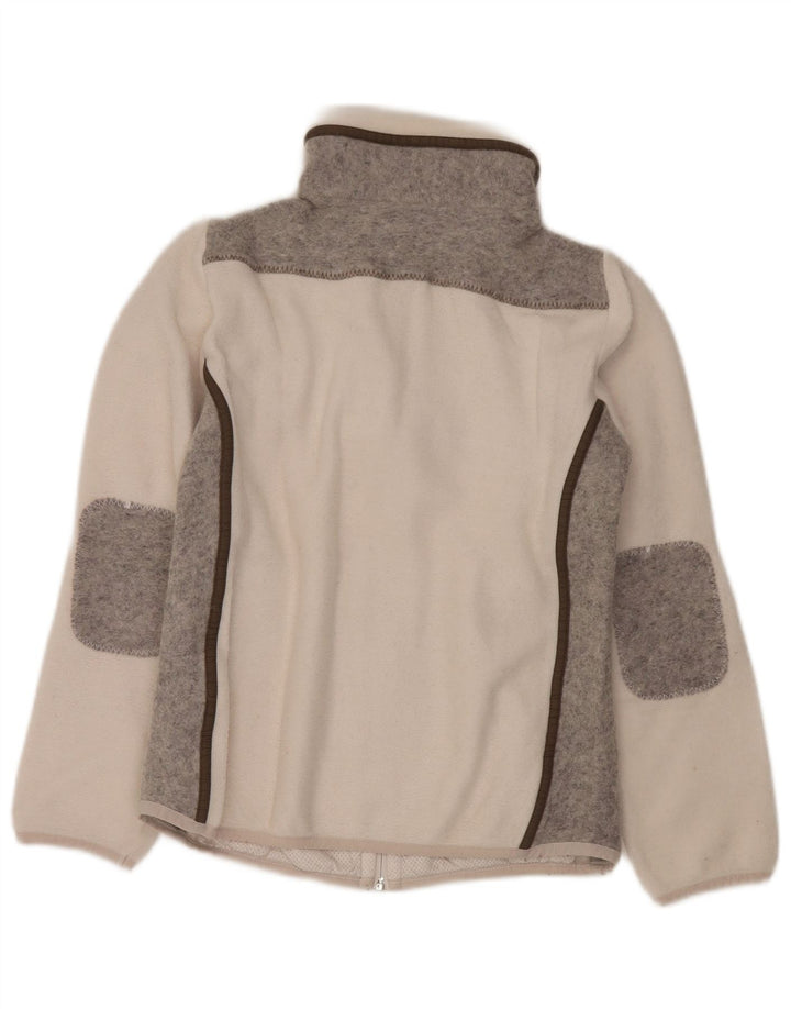 CMP Damen Fleecejacke UK 10 Small Weiß Farbblock