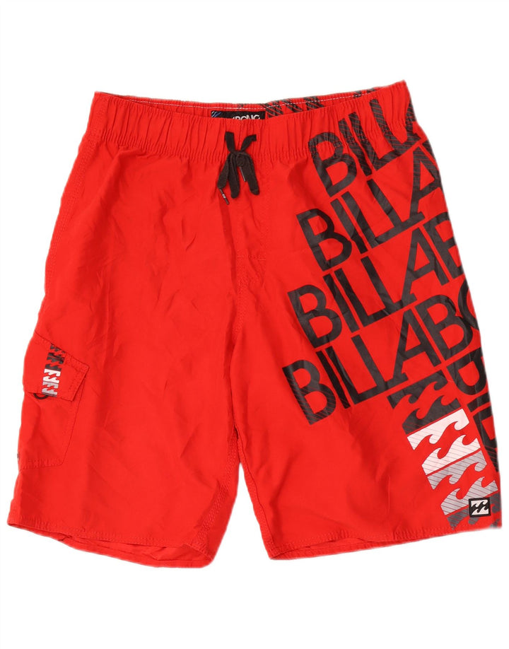 Billabong Herren Badeshorts mit Grafik, Mittelrotes Polyester