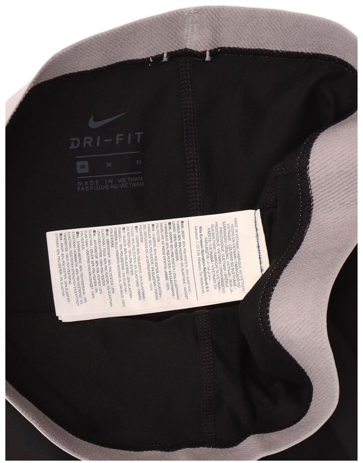 Nike Damen Dri Fit Leggings UK 14 Medium Schwarz Polyester Sport