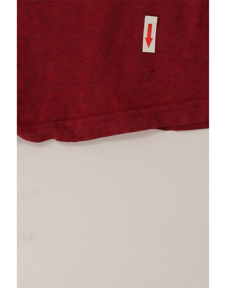 Carhartt Herren T-Shirt-Oberteil aus mittelrot gefleckter Baumwolle