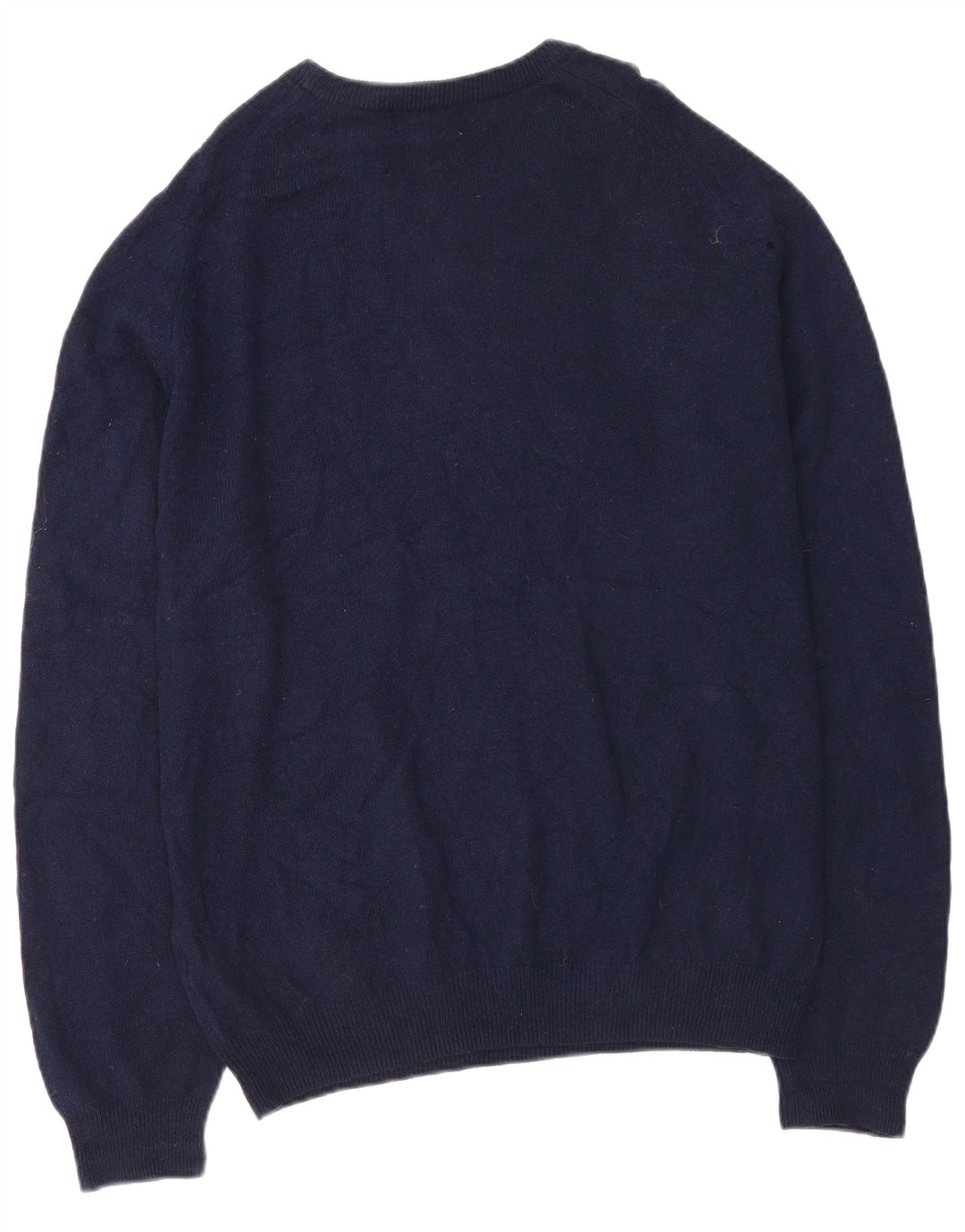 Marks & Spencer Herren-Pullover mit Rundhalsausschnitt, XL, marineblaue Lammwolle