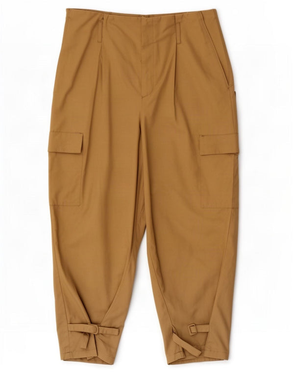 Zara Damen-Cargohose mit hoher Taille, XL, W32, L26, Beige, Baumwolle