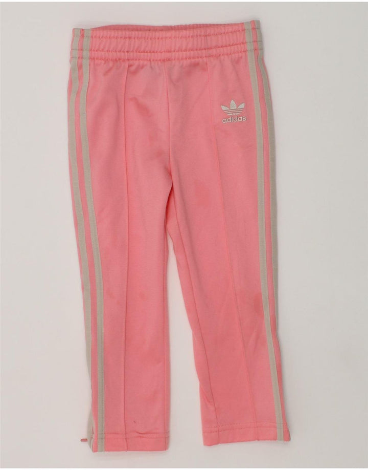 ADIDAS Girls Tracksuit Trousers 2-3 Years Pink Polyester | Vintage Adidas | Thrift | Second-Hand Adidas | Used Clothing | Messina Hembry 