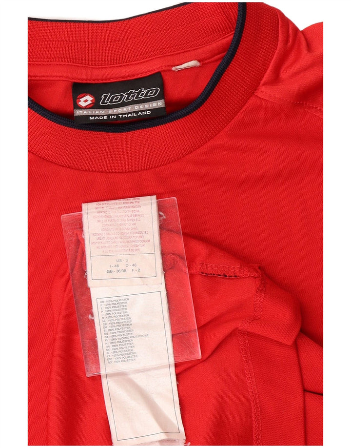 LOTTO Mens T-Shirt Top UK 36/38 Small Red Polyester