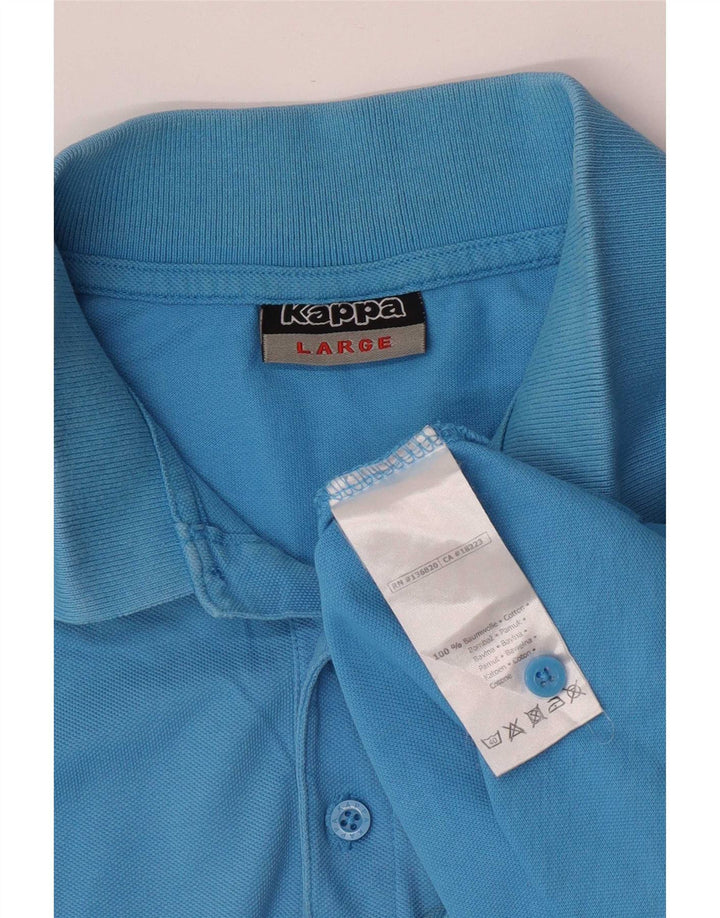 Kappa Herren-Poloshirt, große blaue Baumwolle