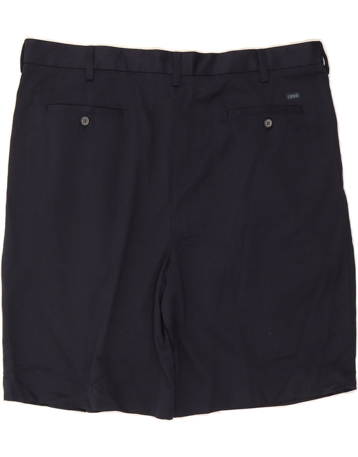 IZOD Mens Pegged Chino Shorts W42 2XL Navy Blue Polyester Vintage Izod and Second-Hand Izod from Messina Hembry 