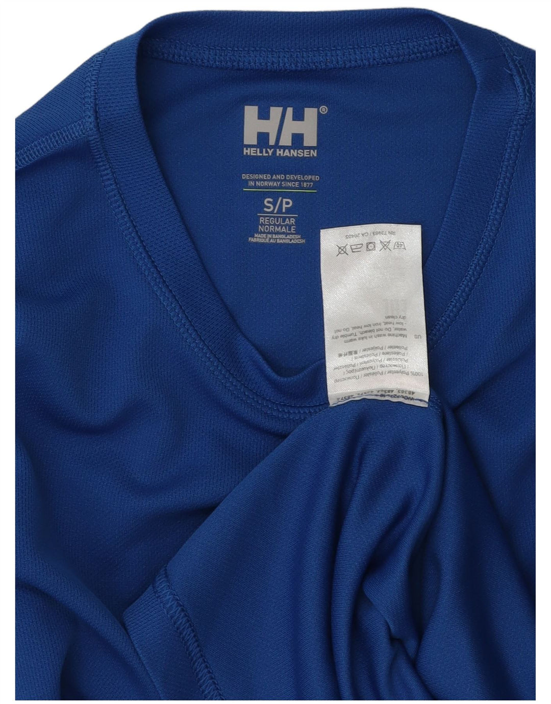 Helly Hansen Herren-Top, langärmelig, klein, blau, Polyester