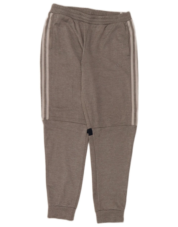 Adidas Jungen-Trainingshose, Jogginghose, 14–15 Jahre, graue Farbblock-Baumwolle