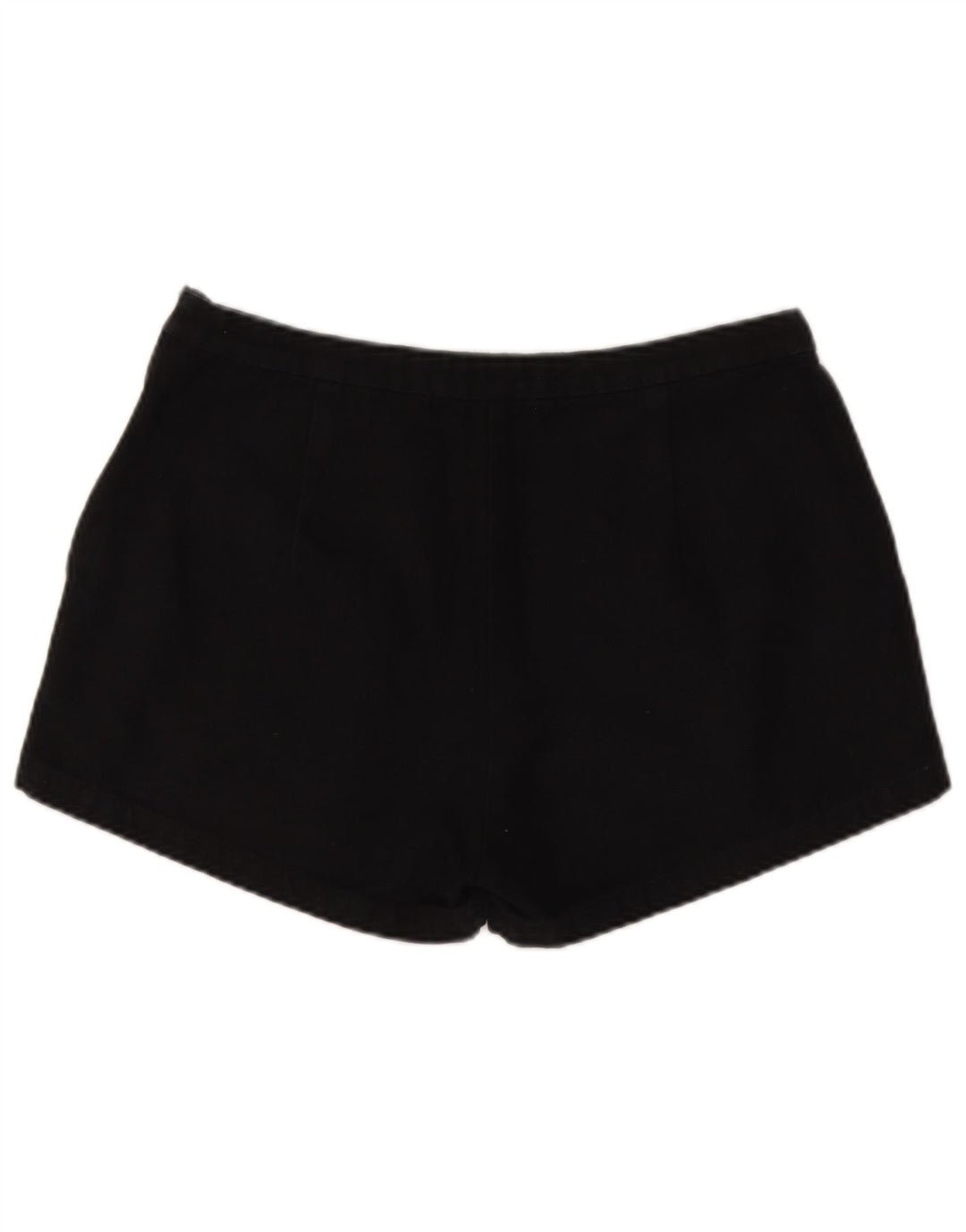 Vintage Damen Chino-Shorts mit Grafik, groß, W30, schwarze Baumwolle