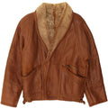 VINTAGE Herren Lammfelljacke UK 42 XL Braun