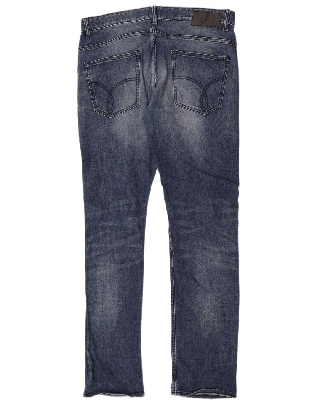Calvin Klein Herren Slim Jeans W34 L34 Blaue Baumwolle