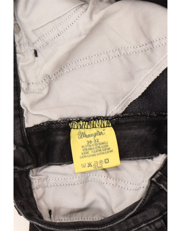 Wrangler Herren Texas Straight Jeans W36 L32 Graue Baumwolle