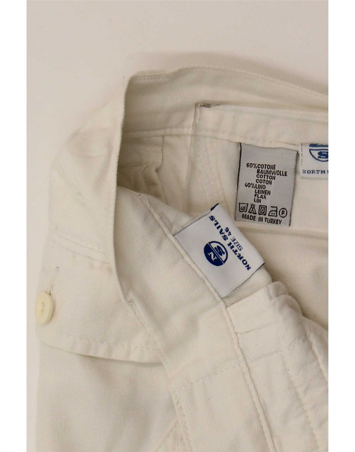 North Sails Herren Cargo-Bermudashorts IT 46 Small W32 Weiße Baumwolle