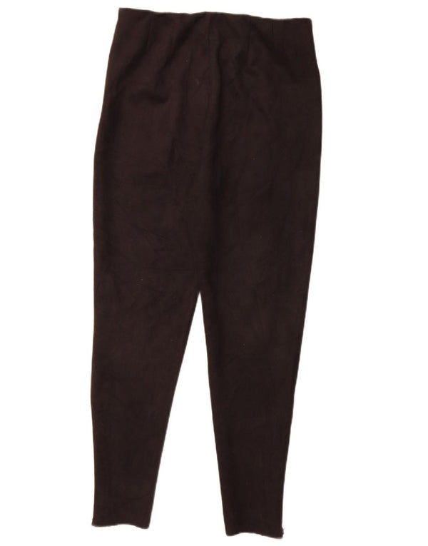 Zara Damen Leggings UK 14 Large Schwarz Polyester