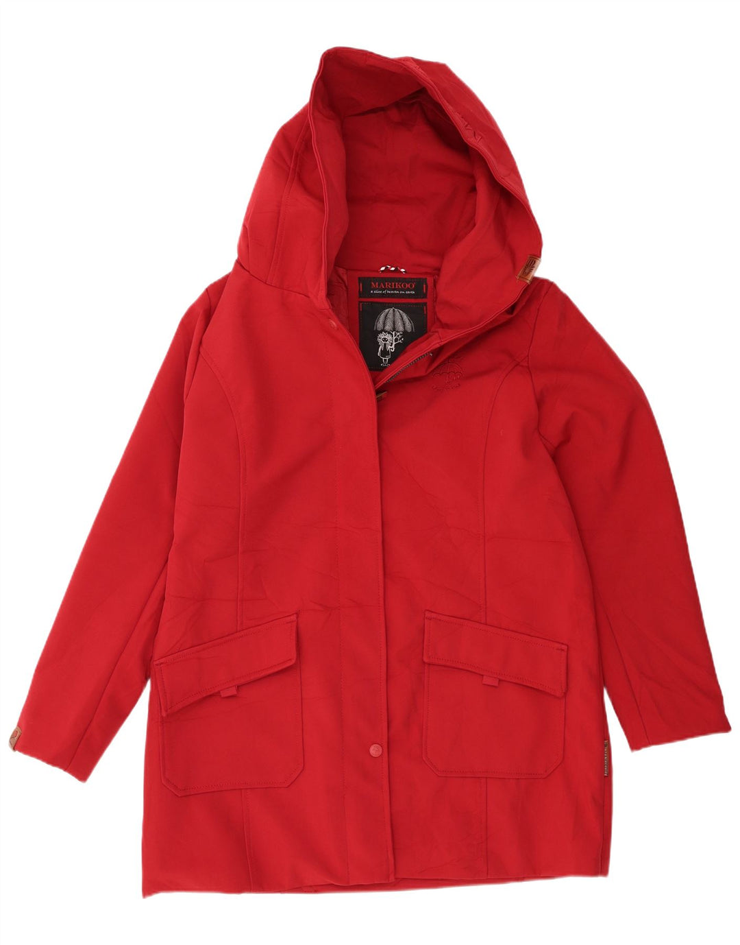 Marikoo Damen Kapuzenmantel UK 20 2XL Rot Polyester