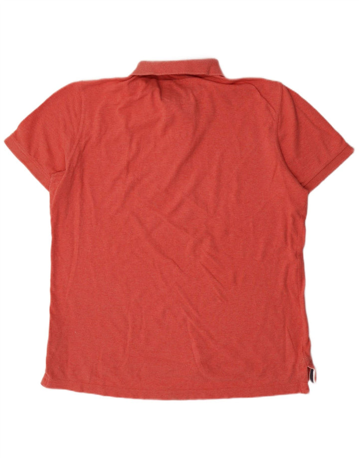 CREW CLOTHING Herren-Poloshirt, Größe L, Orange, Baumwolle