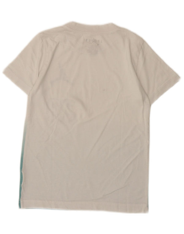 Jordan T-Shirt mit Grafik für Jungen, 8–9 Jahre, Größe S, weiße Farbblock-Baumwolle