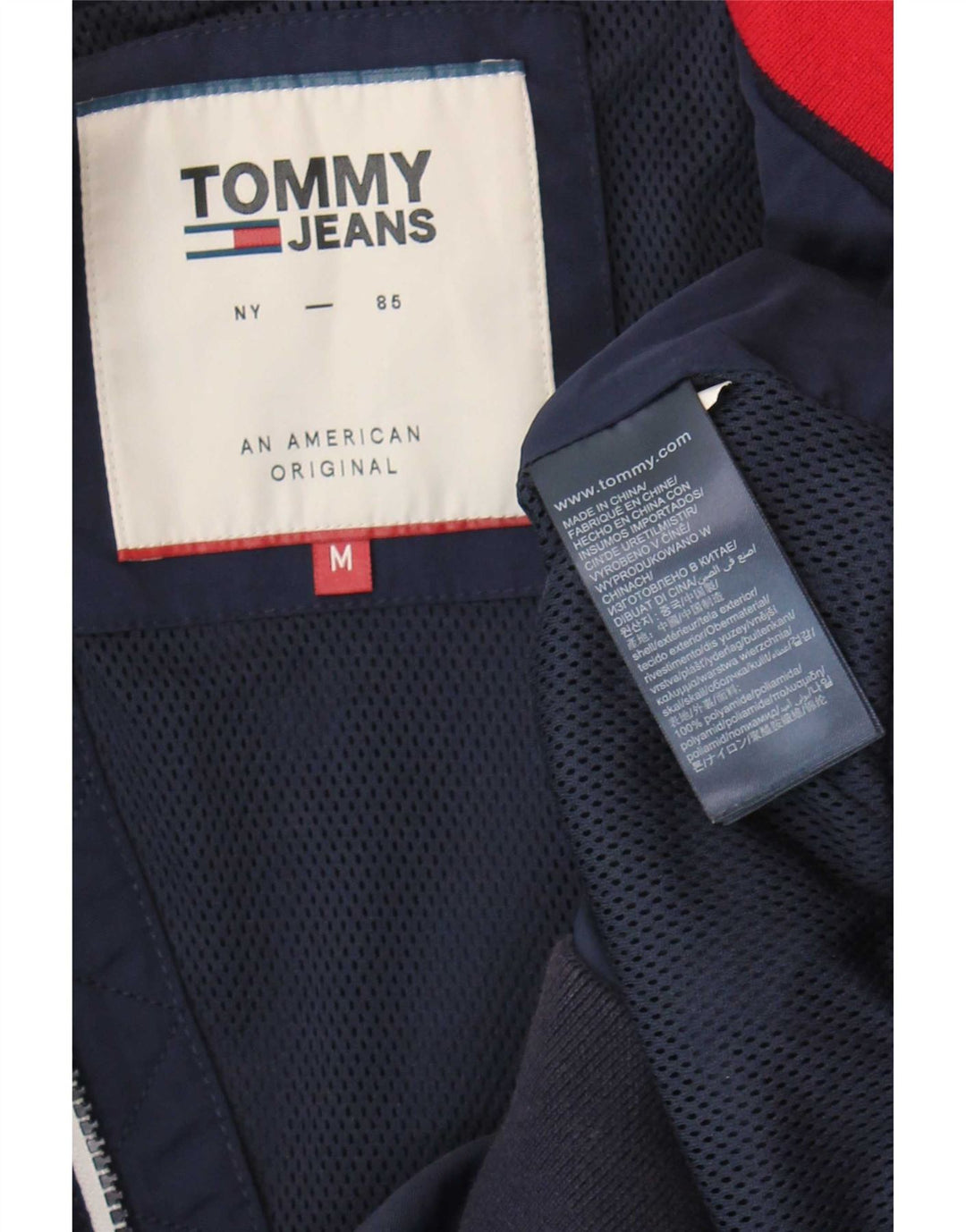 Tommy Hilfiger Herren Bomberjacke UK 38 Medium Navy Blue Polyamid