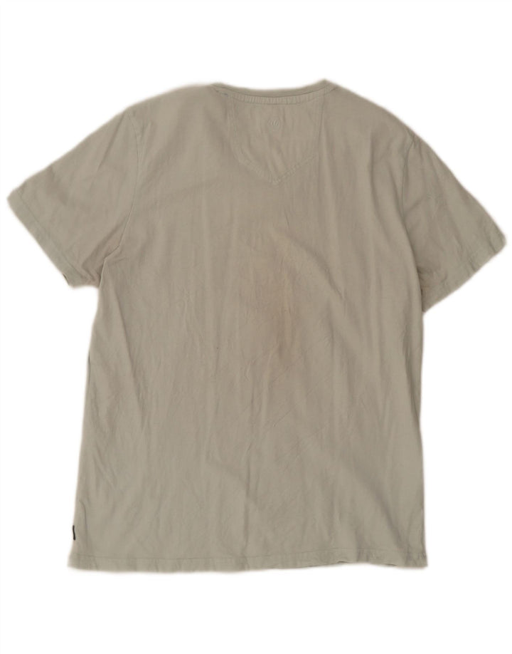 Fat Face Herren-T-Shirt mit Grafik, groß, blau gestreift, Baumwolle