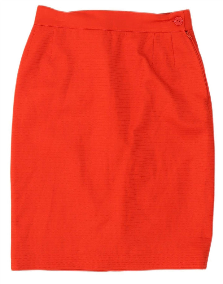GENNY Womens Pencil Skirt IT 44 Medium W28  Red Wool